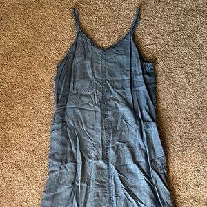 Blue Denim Sleeveless Dress